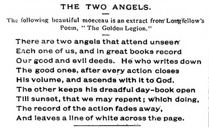 Longfellow 'The Two Angels' Poem