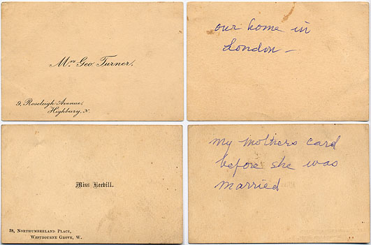 1880s calling cards