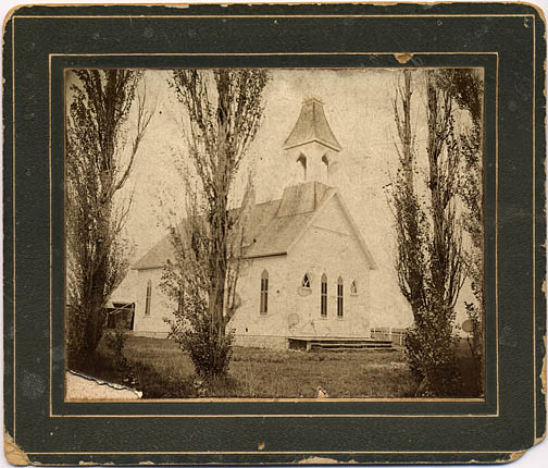 1880s cabinet card Hampden M.E. Church
