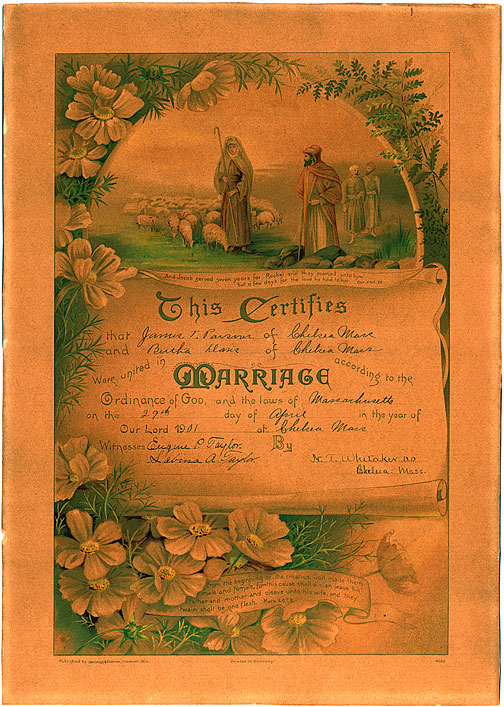1901 Marriage Certificate