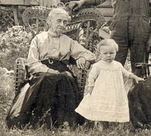 Charlotte Mathews with her brothers grandson Walter
