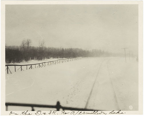 1920 photo of Minnesota Winter on rails