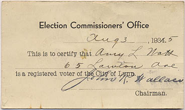 1935 Amy Watt Vote