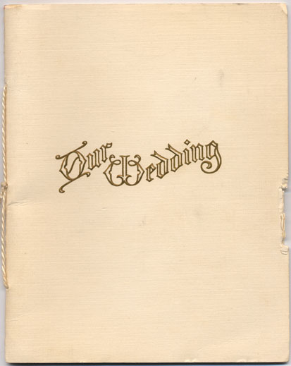 1937 wedding book cover