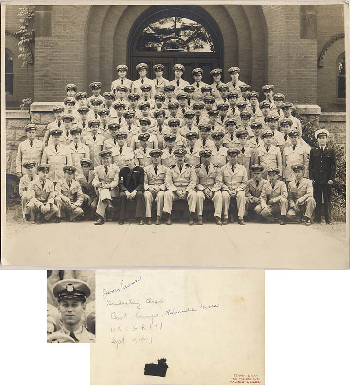 Jim and the 1943 graduating class of U.S. Coast Guard
