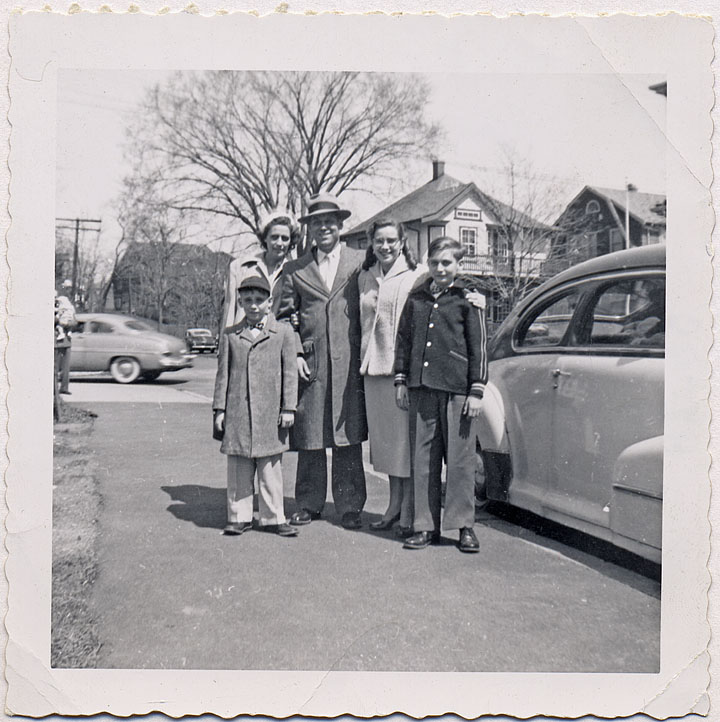 1957 Parsons family outside