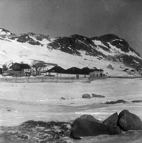 1959 winter view of Clown's Cove tolt and homes
