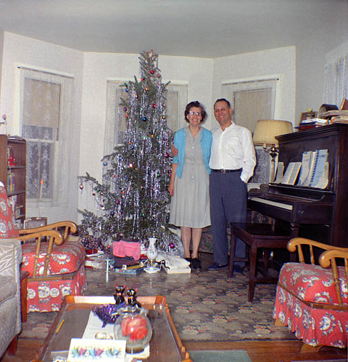 1960s Jim and Peg at Christmas