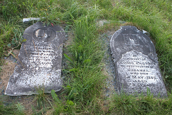 Parsons graves - Freshwater United Church cemetery, Newfoundland