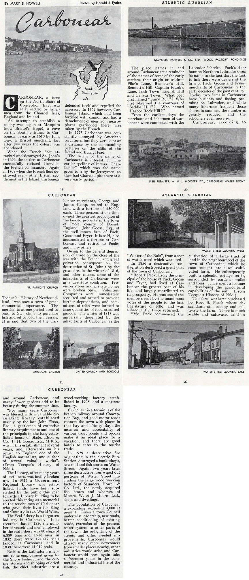 Carbonear history article from 1947 Atlantic Guardian Magazine