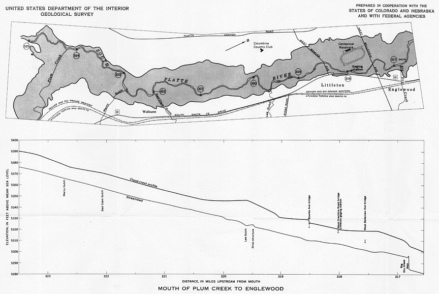 Littleton Flood Map 1969