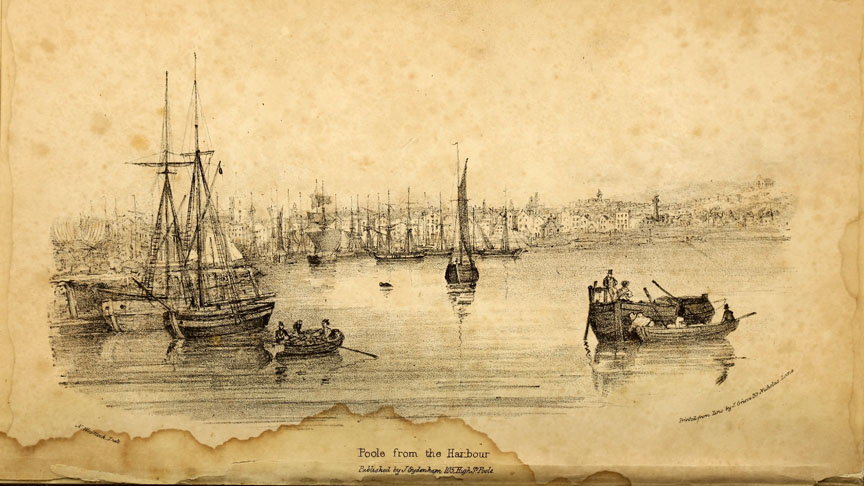 1839 Ships at Poole, England