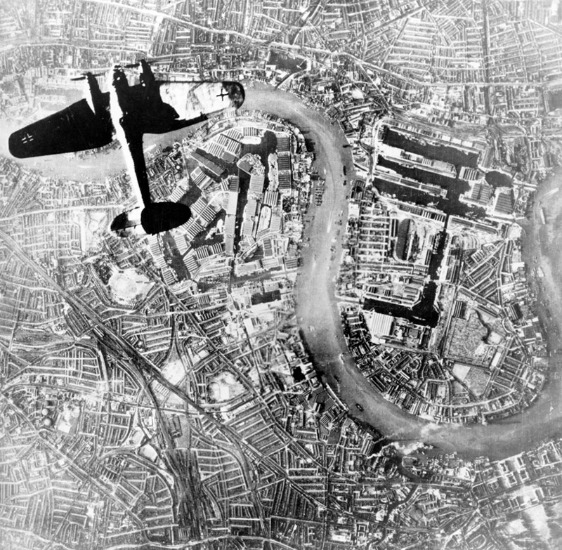German bomber over UK