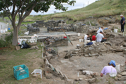 large archaeological dig