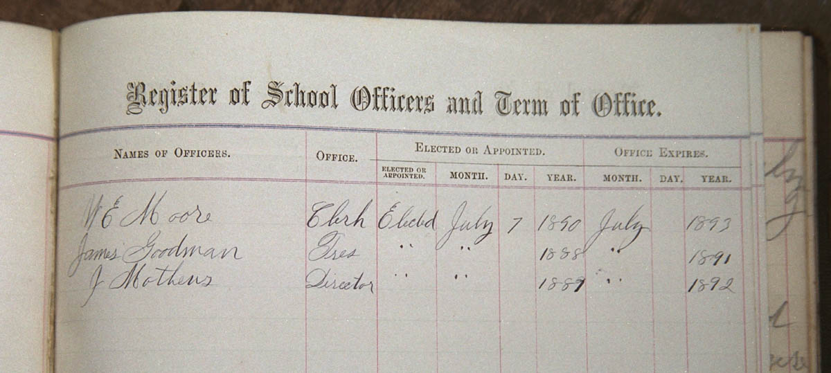 Register of school officers
