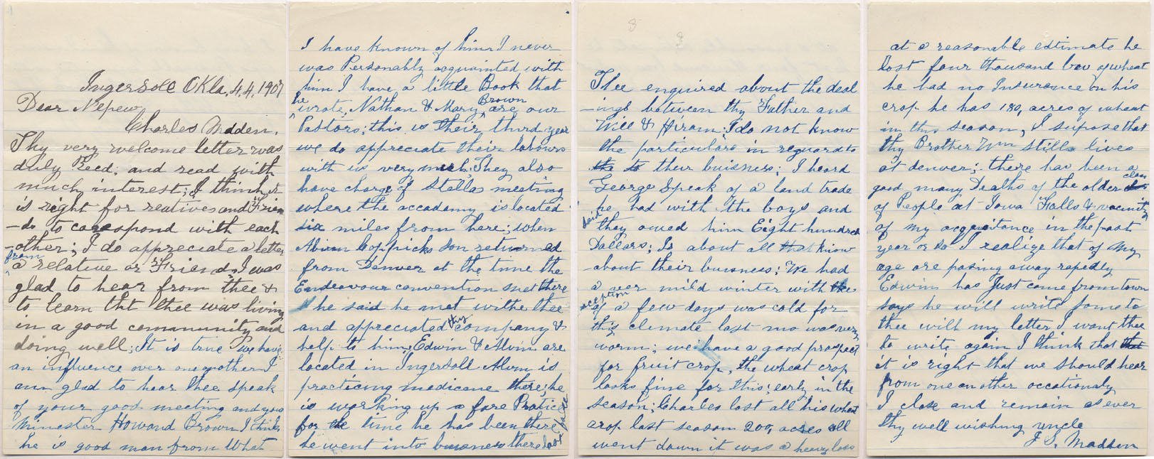 1907 Letter