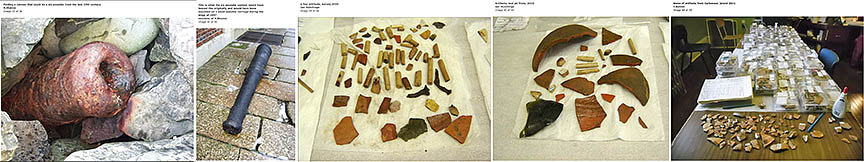 Artifacts from Carbonear archaeology