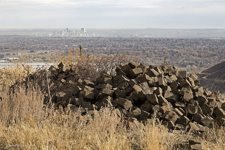 Basalt bricks on North Table Mountain
