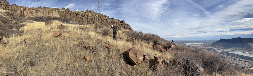 Railroad grade on North Table Mountain