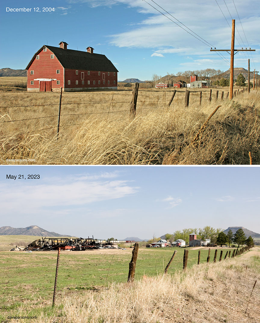 2004 and 2023 photos of Greenland Ranch