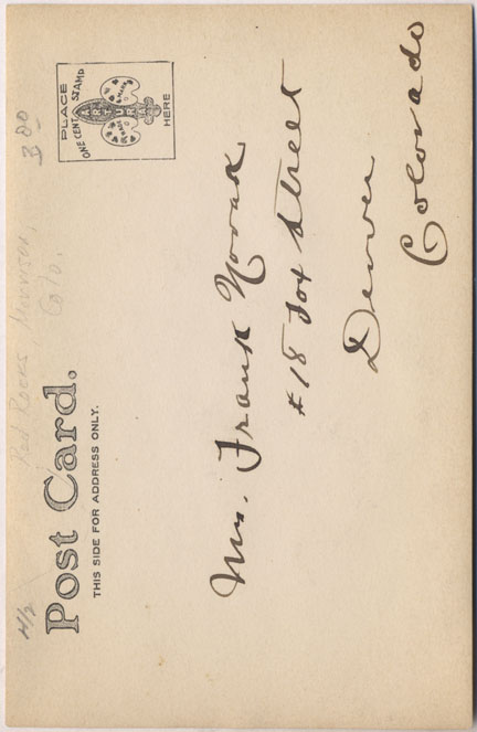 1906 looking out cave in Creation Rock