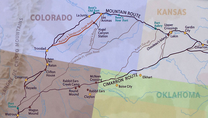 Map of Santa Fe Trail