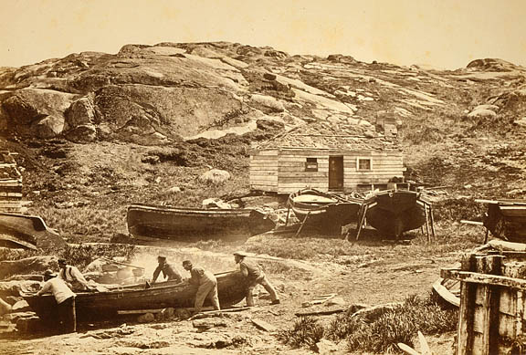 1864 photo from Library of Congress showing Newfoundland fisherman and family