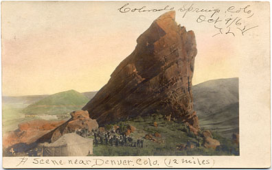 1906 band and tent at Red Rocks