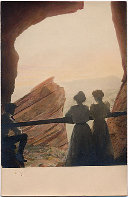 1906 looking out cave in Creation Rock