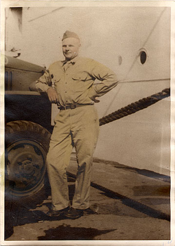 Walter Hurelle on the dock Hawaii 1941