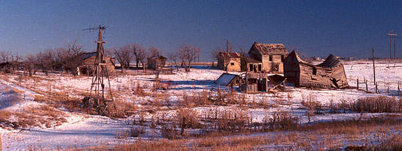 wintery ranch panorama